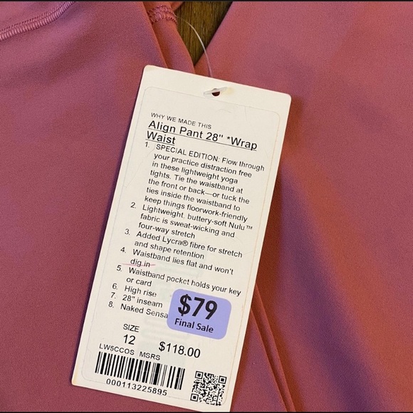 NWT! Lululemon Align Wrap Waist Leggings - Picture 3 of 3